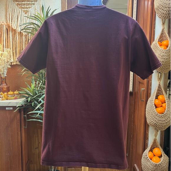 Champion Vintage Y2K Maroon Shirt Men's L Big C Chest & Sleeve Embroidered Logo - Picture 2 of 6